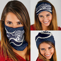 Aloha Hawaii Kalo Pikake Lei Neck Gaiter Chest Tattoo Oxford Blue Hawaiian Pattern