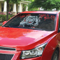 Personalised Aotearoa Bulldog Auto Sun Shade NZ Maori Tattoo - Polynesian Pride