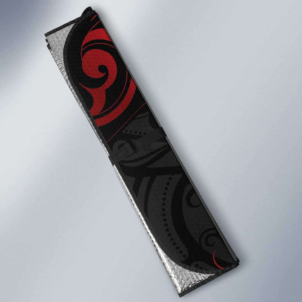 Personalised Aotearoa Bulldog Auto Sun Shade NZ Maori Tattoo - Polynesian Pride