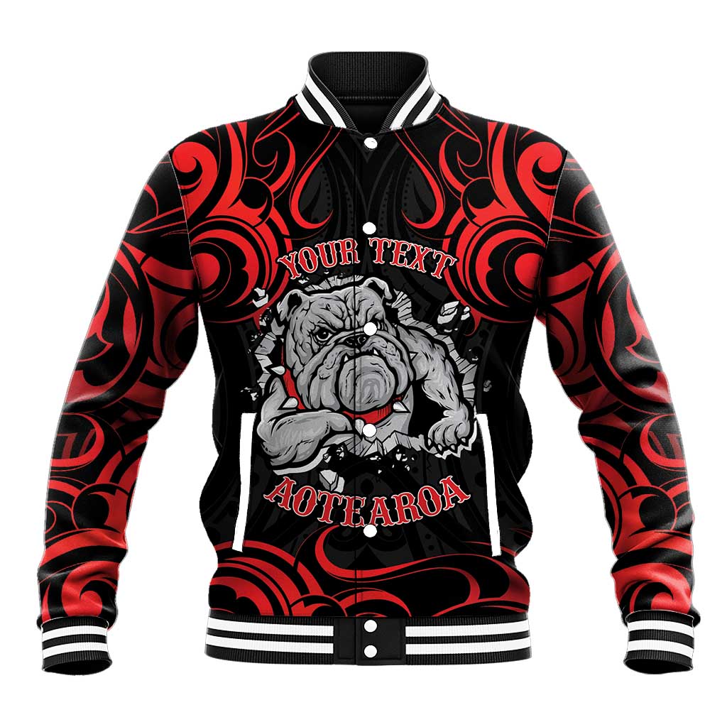 Personalised Aotearoa Bulldog Baseball Jacket NZ Maori Tattoo