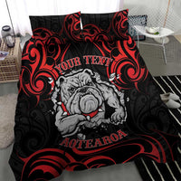 Personalised Aotearoa Bulldog Bedding Set NZ Maori Tattoo