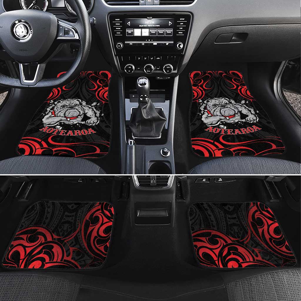 Personalised Aotearoa Bulldog Car Mats NZ Maori Tattoo