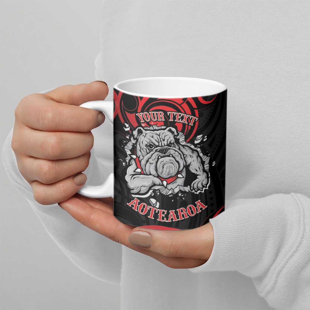 Personalised Aotearoa Bulldog Ceramic Mug NZ Maori Tattoo - Polynesian Pride