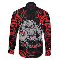 Personalised Aotearoa Bulldog Family Matching Short Sleeve Bodycon Dress and Hawaiian Shirt NZ Maori Tattoo LT14 - Polynesian Pride