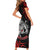 Personalised Aotearoa Bulldog Family Matching Short Sleeve Bodycon Dress and Hawaiian Shirt NZ Maori Tattoo