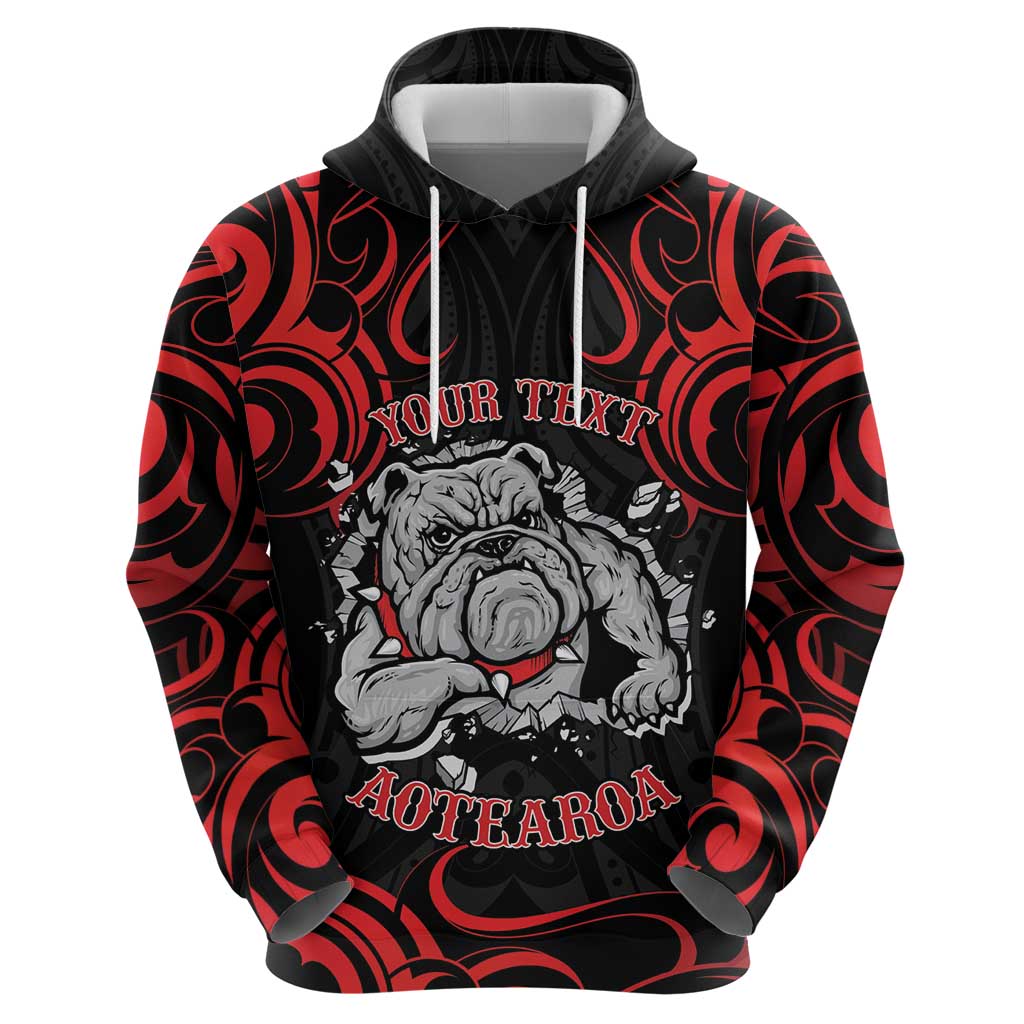 Personalised Aotearoa Bulldog Hoodie NZ Maori Tattoo