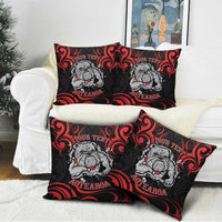 Personalised Aotearoa Bulldog Pillow Cover NZ Maori Tattoo - Polynesian Pride