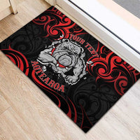 Personalised Aotearoa Bulldog Rubber Doormat NZ Maori Tattoo