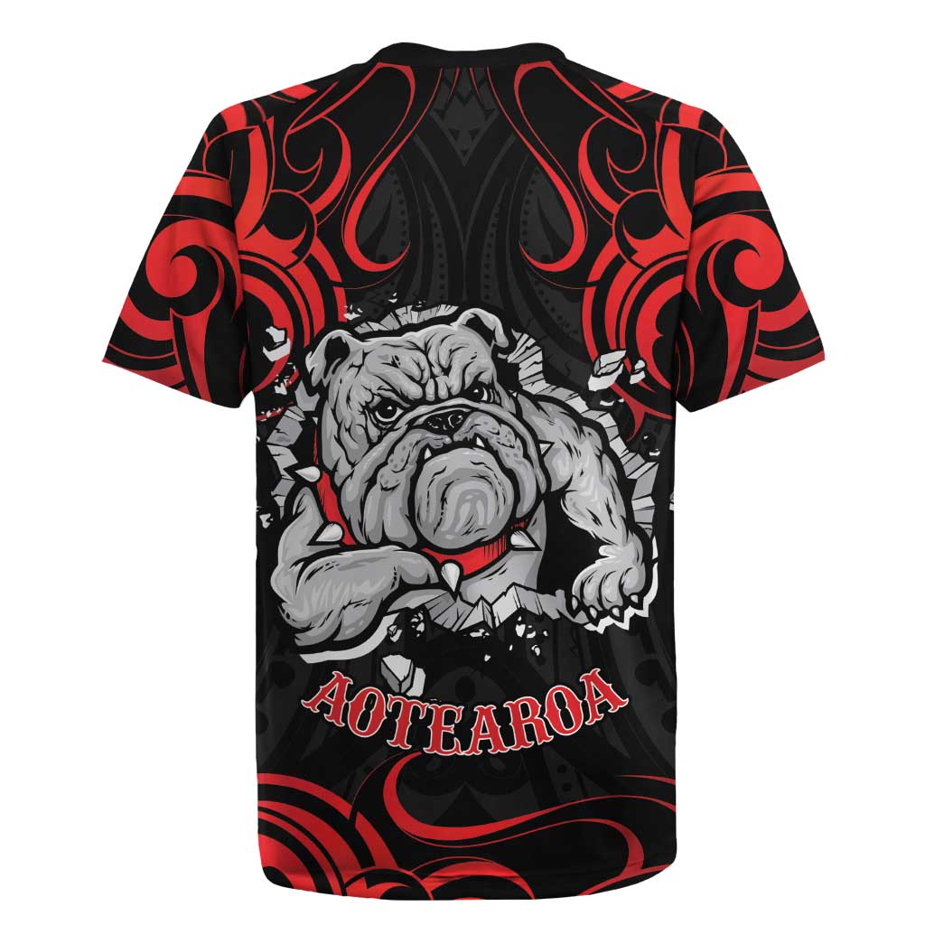 Personalised Aotearoa Bulldog Rugby Jersey NZ Maori Tattoo