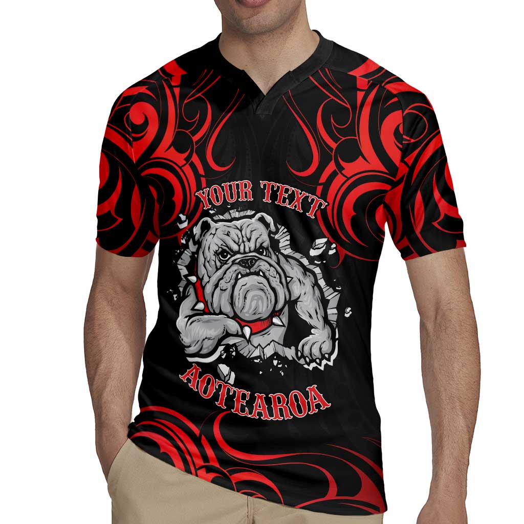 Personalised Aotearoa Bulldog Rugby Jersey NZ Maori Tattoo