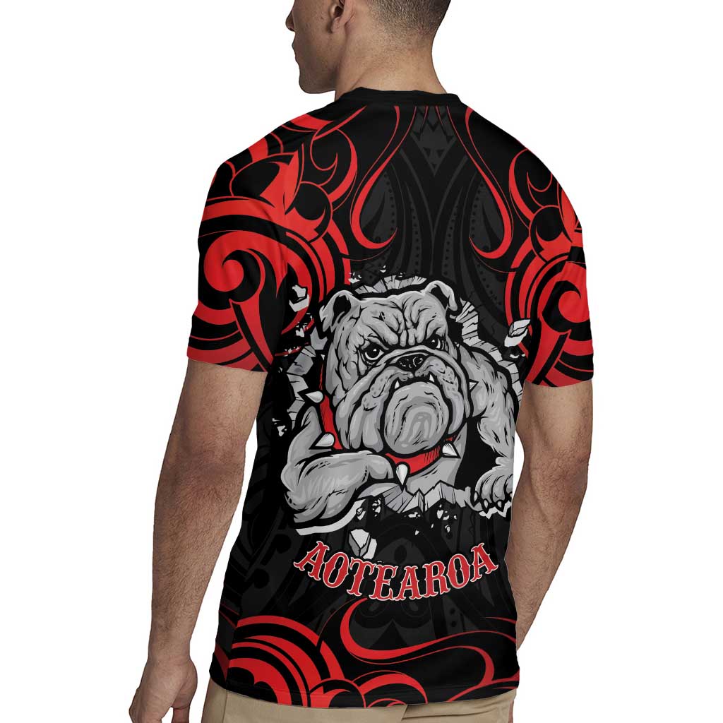 Personalised Aotearoa Bulldog Rugby Jersey NZ Maori Tattoo