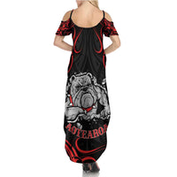 Personalised Aotearoa Bulldog Summer Maxi Dress NZ Maori Tattoo