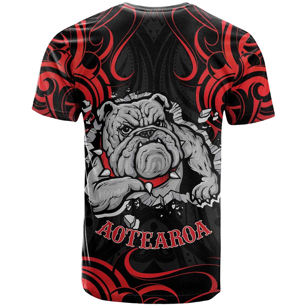 Personalised Aotearoa Bulldog T Shirt NZ Maori Tattoo