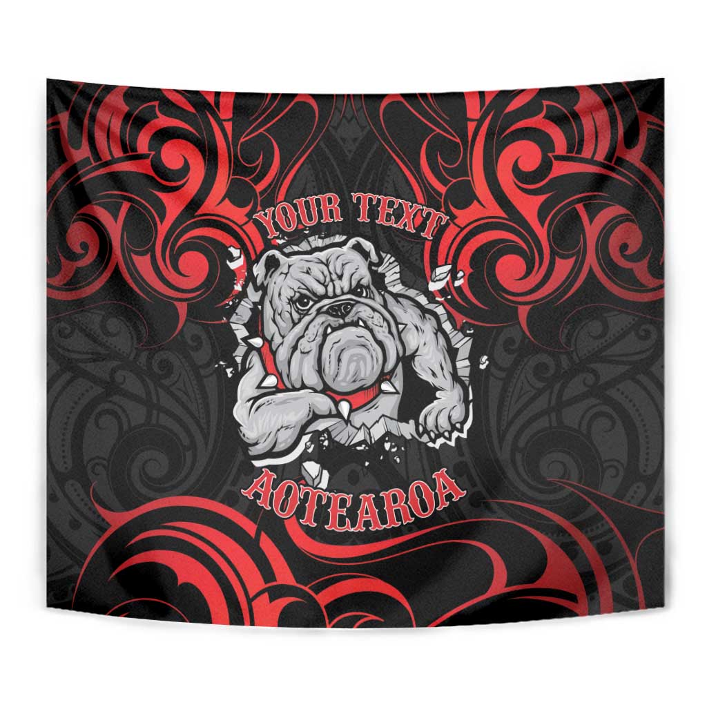 Personalised Aotearoa Bulldog Tapestry NZ Maori Tattoo