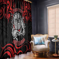 Personalised Aotearoa Bulldog Window Curtain NZ Maori Tattoo