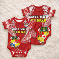 Tonga Rugby Baby Onesie Mate Maa Tonga Pacific Tongan Ngatu LT14 - Polynesian Pride