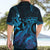 Blue Aloha Hawaii Hawaiian Shirt Snorkeling With Sea Turtle Polynesian Pattern