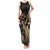 Gold Aloha Hawaii Family Matching Tank Maxi Dress and Hawaiian Shirt Snorkeling With Sea Turtle Polynesian Pattern