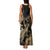 Gold Aloha Hawaii Family Matching Tank Maxi Dress and Hawaiian Shirt Snorkeling With Sea Turtle Polynesian Pattern