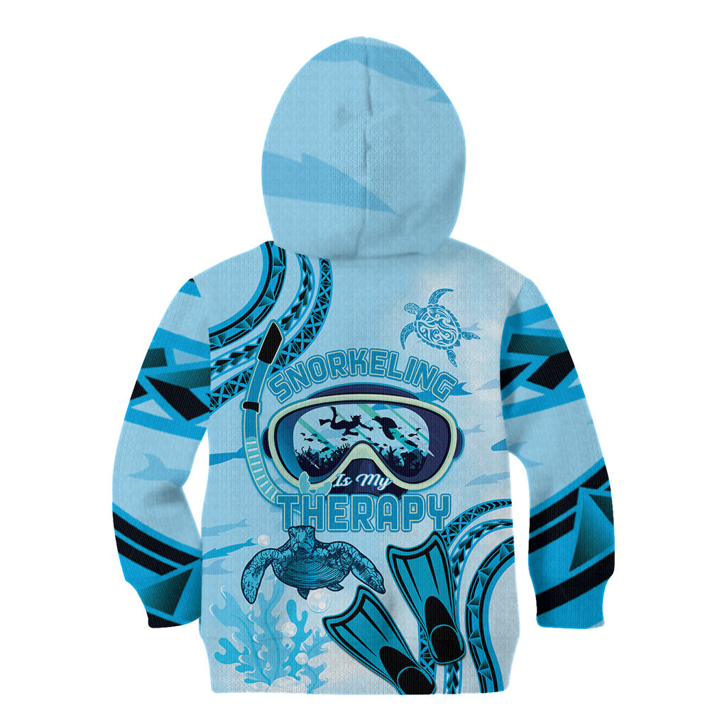 Hawaii Sea Turtle Snorkeling Is My Therapy Kid Hoodie