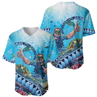 Hawaii Snorkeling Honu Turtle Baseball Jersey Under The Ocean Vibes
