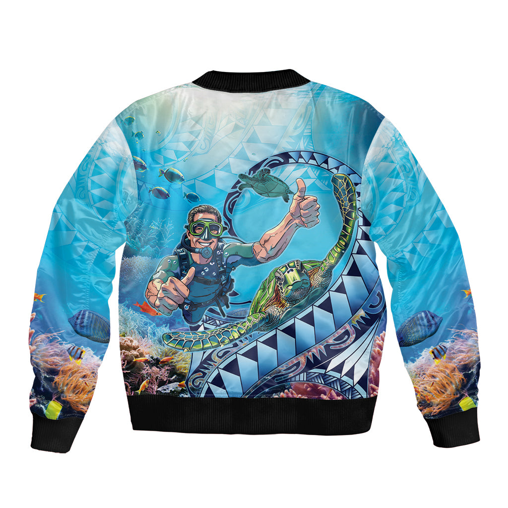 Hawaii Snorkeling Honu Turtle Bomber Jacket Under The Ocean Vibes
