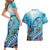 Hawaii Snorkeling Honu Turtle Couples Matching Short Sleeve Bodycon Dress and Hawaiian Shirt Under The Ocean Vibes