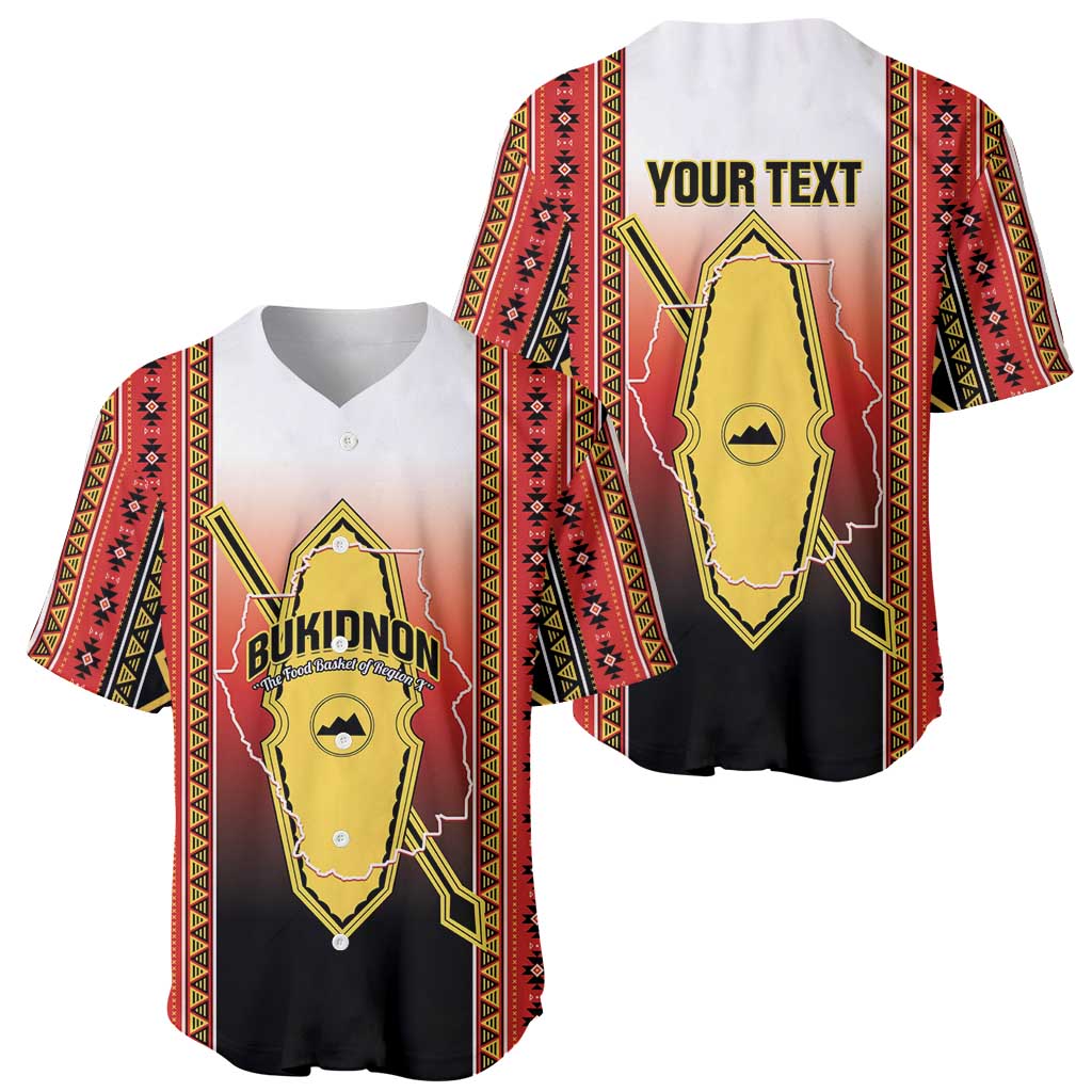 Personalised Bukidnon Philippines Baseball Jersey The Food Basket of Region X