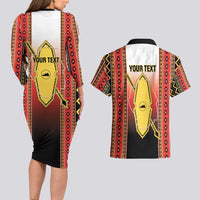 Personalised Bukidnon Philippines Couples Matching Long Sleeve Bodycon Dress and Hawaiian Shirt The Food Basket of Region X