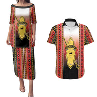 Personalised Bukidnon Philippines Couples Matching Puletasi and Hawaiian Shirt The Food Basket of Region X