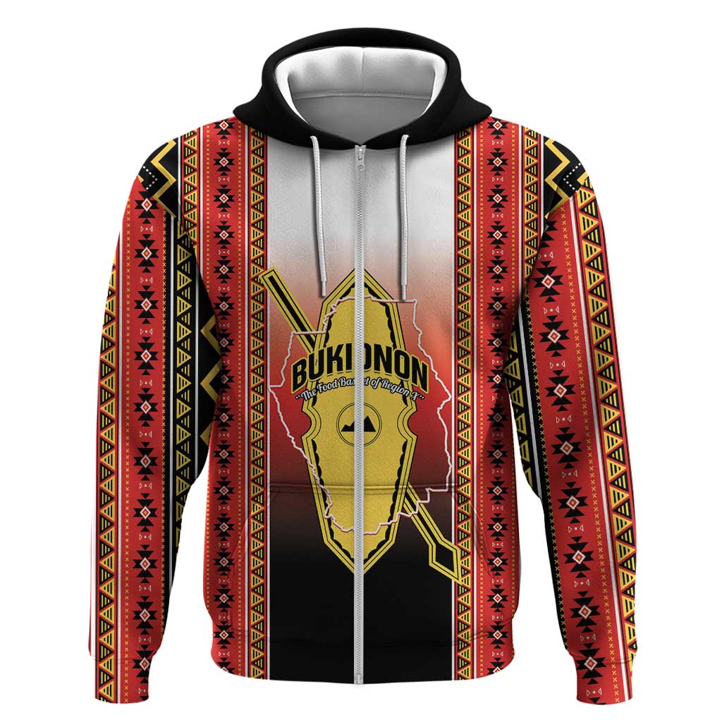 Personalised Bukidnon Philippines Zip Hoodie The Food Basket of Region X