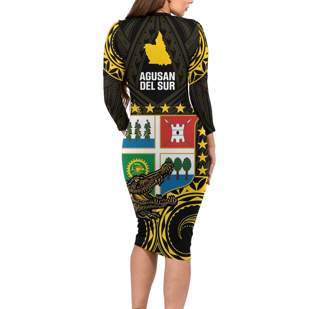 Agusan del Sur Philippines Family Matching Long Sleeve Bodycon Dress and Hawaiian Shirt Habagatang Agusan Lolong