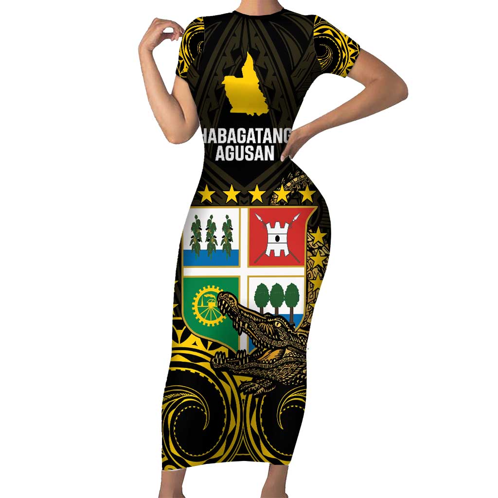 Agusan del Sur Philippines Short Sleeve Bodycon Dress Habagatang Agusan Lolong