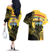 Quezon Province Couples Matching Off The Shoulder Long Sleeve Dress and Hawaiian Shirt Cocolandia Philippines Turtle