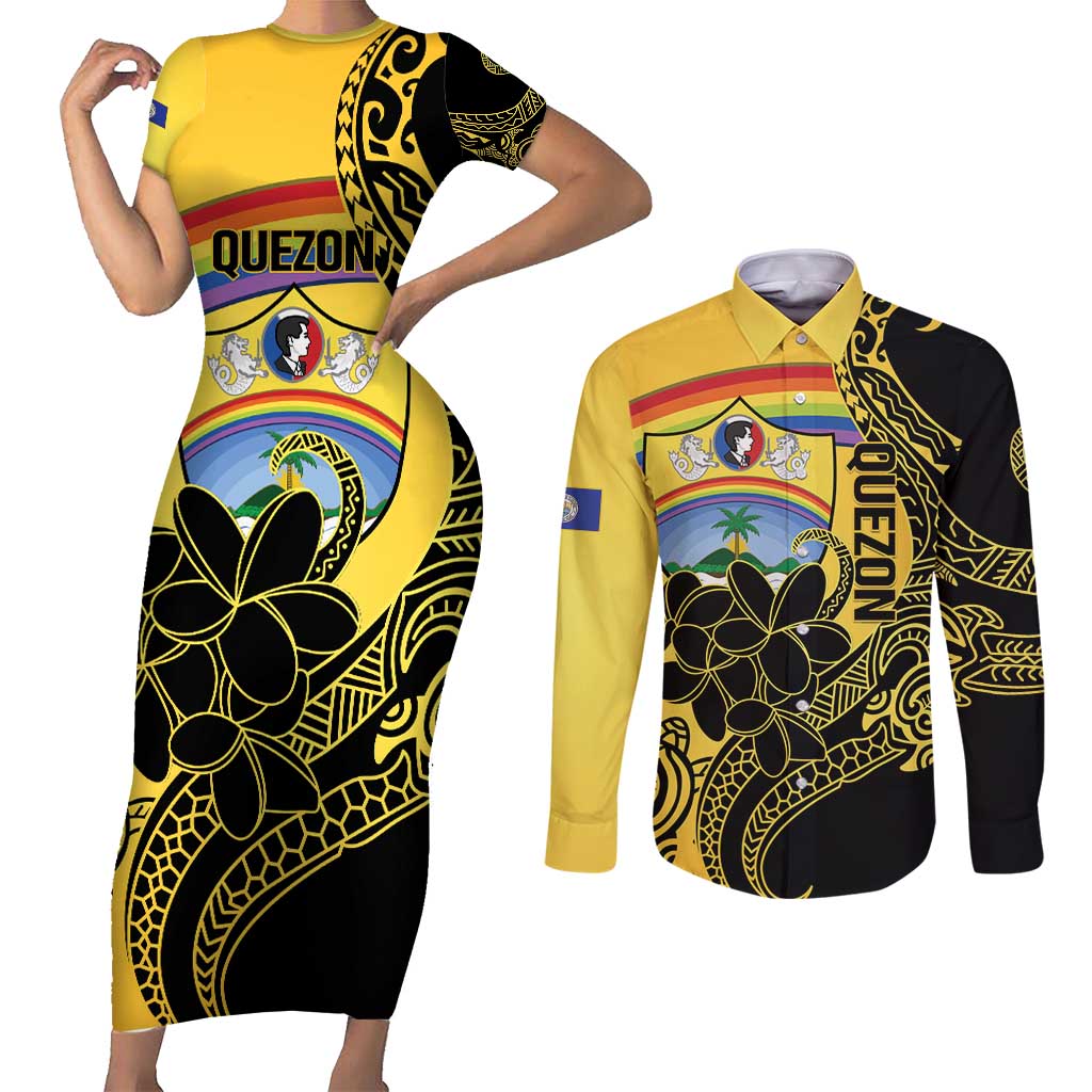 Quezon Province Couples Matching Short Sleeve Bodycon Dress and Long Sleeve Button Shirt Cocolandia Philippines Turtle
