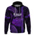 Polynesian Pride Hawaiian Islands Hoodie Kauai Map Purple Kanaka With Kakau LT14 Purple - Polynesian Pride