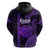 Polynesian Pride Hawaiian Islands Hoodie Kauai Map Purple Kanaka With Kakau LT14 - Polynesian Pride