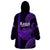 Polynesian Pride Hawaiian Islands Wearable Blanket Hoodie Kauai Map Purple Kanaka With Kakau LT14 - Polynesian Pride