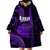 Polynesian Pride Hawaiian Islands Wearable Blanket Hoodie Kauai Map Purple Kanaka With Kakau LT14 - Polynesian Pride