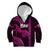 Polynesian Pride Hawaiian Islands Kid Hoodie Maui Map Pink Kanaka With Kakau LT14 Zip Hoodie Pink - Polynesian Pride