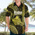 Personalised Hawaiian Islands Hawaiian Shirt Oahu Map Yellow Kanaka With Kakau LT14 - Polynesian Pride