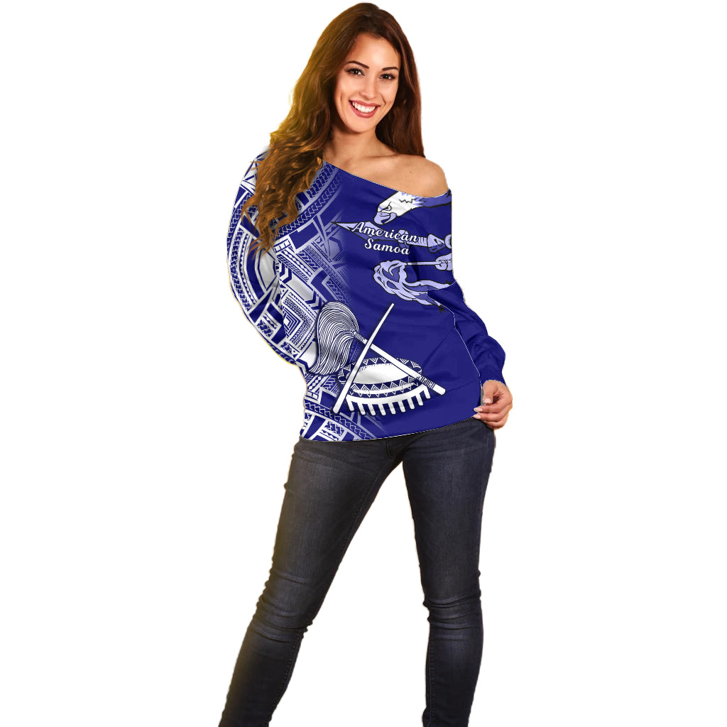 Polynesian Pride American Samoa Off Shoulder Sweater July 4 Independence Day LT14 - Polynesian Pride
