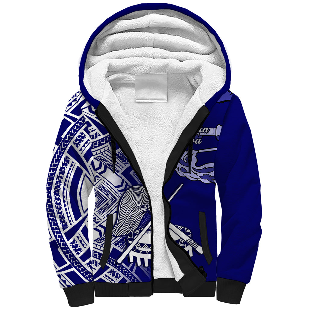 Polynesian Pride American Samoa Sherpa Hoodie July 4 Independence Day LT14 Unisex Blue - Polynesian Pride