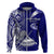 Custom American Samoa Hoodie July 4 Independence Day LT14 Zip Hoodie Blue - Polynesian Pride