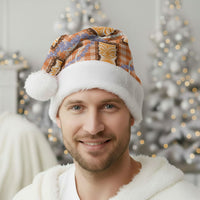 Aloha Hawaii Tiki Palaka Motifs Christmas Santa Hat Honohono Lei Orange Elegant Vibes LT14 - Polynesian Pride
