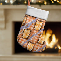 Aloha Hawaii Tiki Palaka Motifs Christmas Stocking Honohono Lei Orange Elegant Vibes LT14 Set of 2 Orange - Polynesian Pride