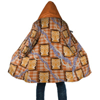 Aloha Hawaii Tiki Palaka Motifs Cloak Honohono Lei Orange Elegant Vibes