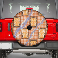 Aloha Hawaii Tiki Palaka Motifs Spare Tire Cover Honohono Lei Orange Elegant Vibes LT14 - Polynesian Pride