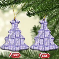 Aloha Hawaii Tiki Palaka Motifs Ceramic Ornament Honohono Lei Purple Elegant Vibes LT14 Christmas Tree Purple - Polynesian Pride