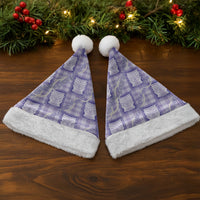 Aloha Hawaii Tiki Palaka Motifs Christmas Santa Hat Honohono Lei Purple Elegant Vibes LT14 - Polynesian Pride
